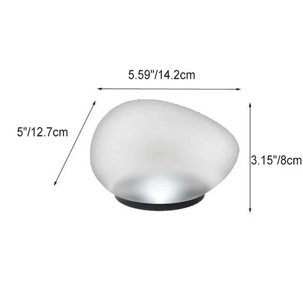 Solar Pebble ABS Sandblasted LED Outdoor Landscape Glass