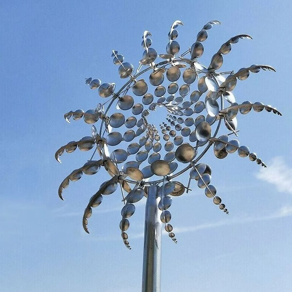 Metal Garden Windmill - Dual Motion Decorative Wind